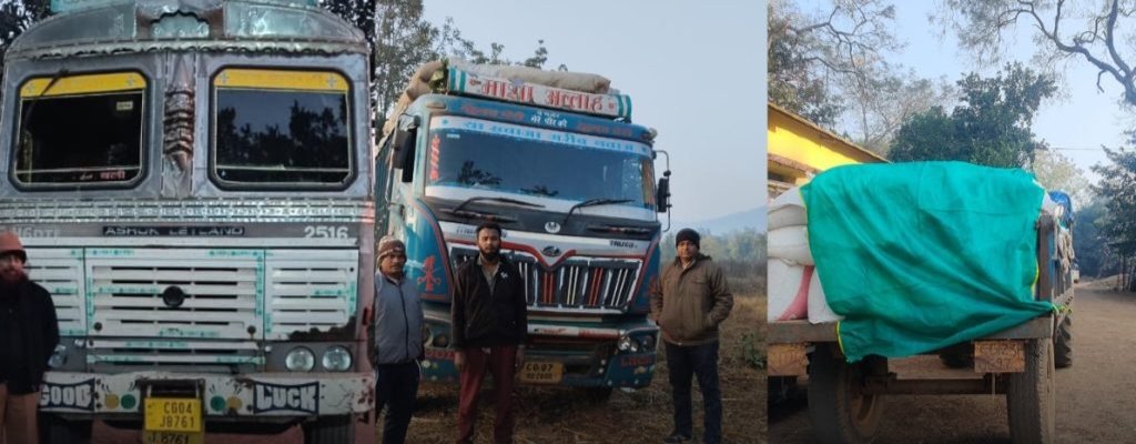 समर्थन मूल्य में खपाने की कोशिश नाकाम, गरियाबंद पुलिस ने पकड़ी 20 लाख की धान तस्करी